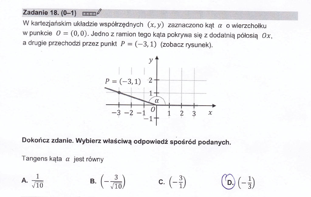 matura 2023 matematyka odpowiedzi zadanie 18